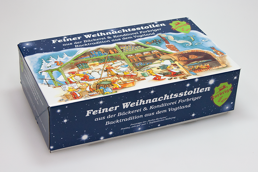 Stollenkarton "Beim Weihnachtsmann" für 0-1 kg